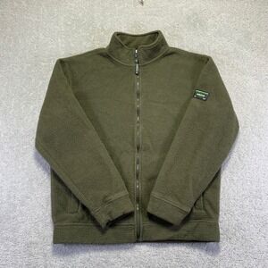 Orvis Mens Fleece Jacket Size Small Green Zip Up Sweater Outdoor Classic Warm